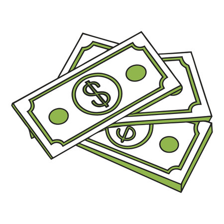 A modern illustration of money symbolizes financial success. Perfect for business, finance, or economic growth themes. A versatile visual for presentations and projects.のイラスト素材