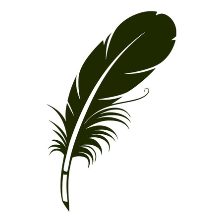 Classic quill illustration evokes artistry and refined communication. Perfect for literary projects, branding, historical themes, and elegant designs. Timeless appeal.のイラスト素材