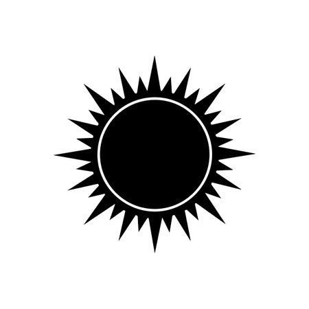 Sun icon. Sun icon on white background. Sun icon. Sun iconのイラスト素材