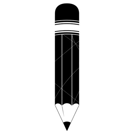 Pencil icon. Vector illustration of a pencil isolated on white background.のイラスト素材