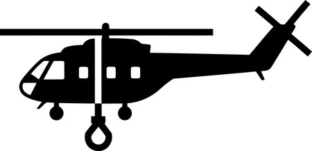 Helicopter icon isolated on white background. Vector Illustration.のイラスト素材