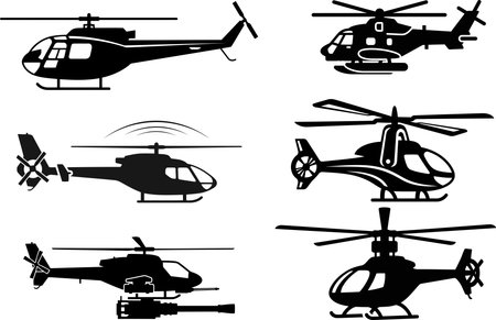 helicopter icons isolated on white background. helicopter vector illustration.のイラスト素材