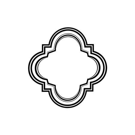 decorative frame line style icon design of Decorative element theme Vector illustrationのイラスト素材