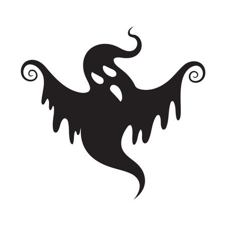 Halloween ghost icon. Simple illustration of halloween ghost vector icon for webのイラスト素材
