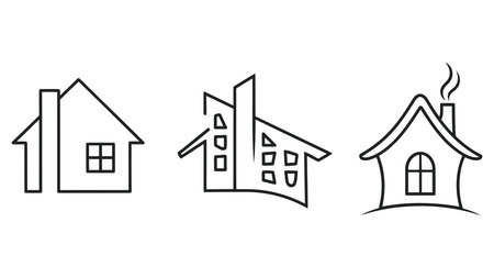 House icon set. House icon vector. House icon vector. House icon vectorのイラスト素材