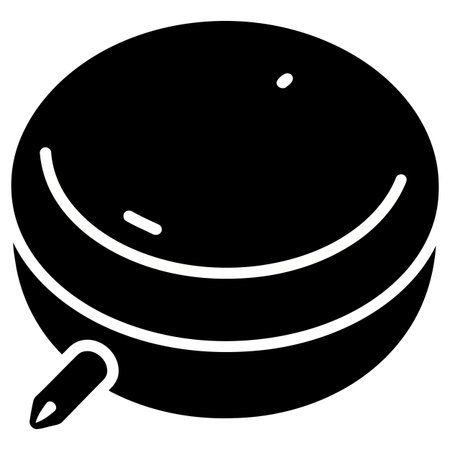 Paint Pencil Icon. Flat black symbol. Pictogram is isolated on a white background. Designed for web and software interfaces.のイラスト素材