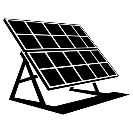 Solar panel icon. Simple illustration of solar panel vector icon for webのイラスト素材