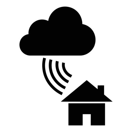 Cloud home icon. Simple illustration of cloud home vector icon for webのイラスト素材