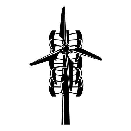 Wind turbine icon. Simple illustration of wind turbine vector icon for webのイラスト素材