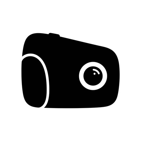 Camera black icon, concept illustration, vector flat symbol, glyph sign.のイラスト素材