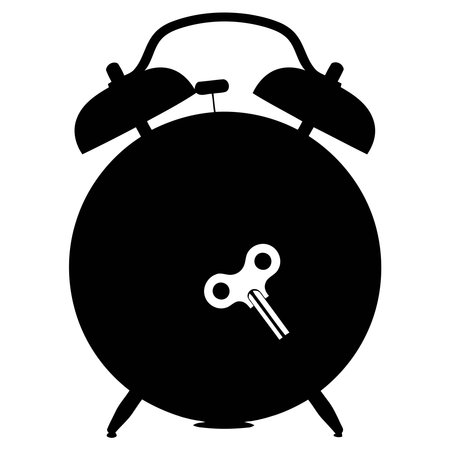Old Clock Icon, Alarm Clock Graphic, Vintage Alarm Clock Illustrationのイラスト素材