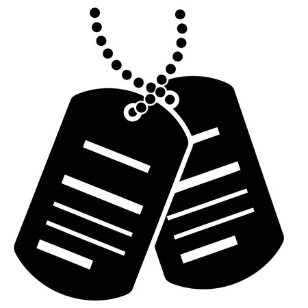 Iconic military dog tags symbolize service, sacrifice, and remembrance for veterans, conveying strength and resilience for memorial day tributesのイラスト素材