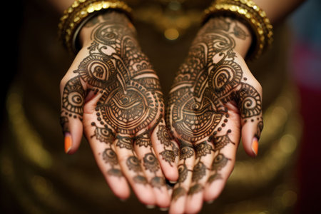 Intricate henna-inspired patterns - Generative AIの素材