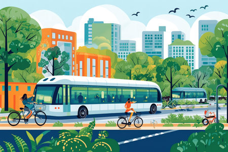 Eco-friendly transportation development - Generative AIの素材