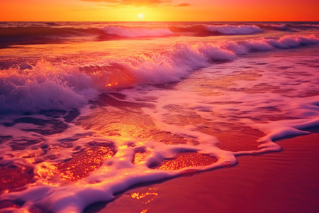 Sunset Over the Ocean - Generative AIの素材