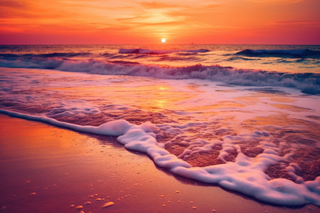 Sunset Over the Ocean - Generative AIの素材