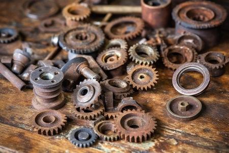 Vintage Mechanical Parts - Generative AIの素材