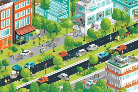Eco-friendly transportation development - Generative AIの素材
