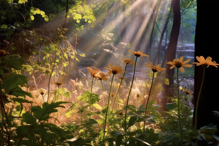 Subtle play of light and shadow in natures embrace - Generative AIの素材