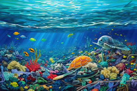 Plastic Pollution - Generative AIの素材