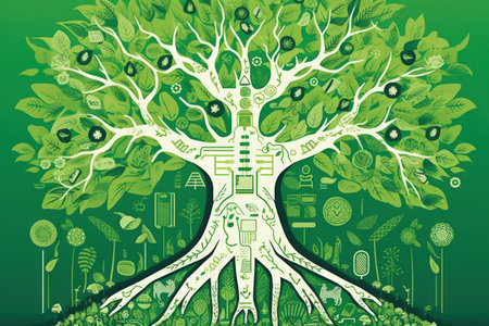 Growth of Ethical Banking and Investing - Generative AIの素材