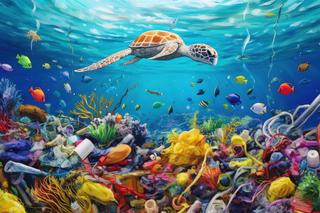 Plastic Pollution - Generative AIの素材