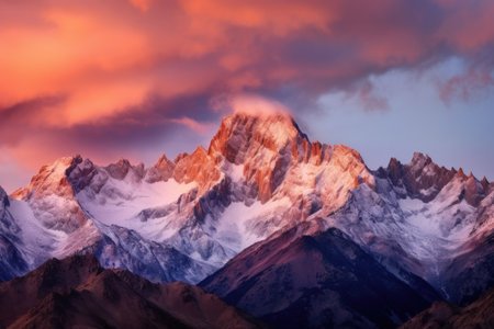 The Majestic Mountain Range - Generative AIの素材