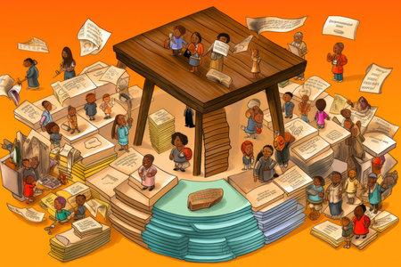 Educational Inequality Illustration - Generative AIの素材