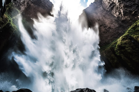 The Majestic Waterfall - Generative AIの素材