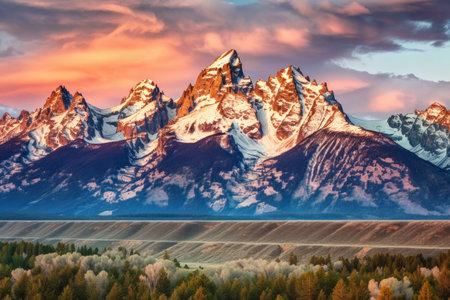 The Majestic Mountain Range - Generative AIの素材