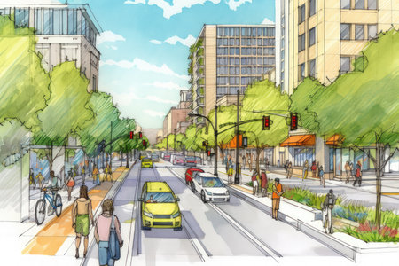 Sustainable and Inclusive Urban Planning - Generative AIの素材