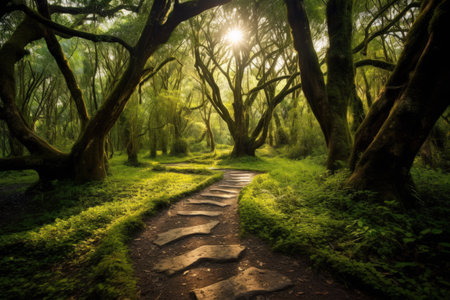 Mystical Forest Pathway - Generative AIの素材