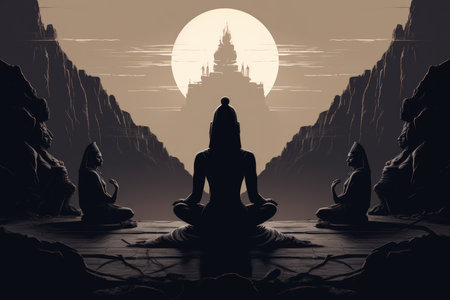 Enigmatic sphinxes posing riddles to test the minds of adventurers - Generative AIの素材