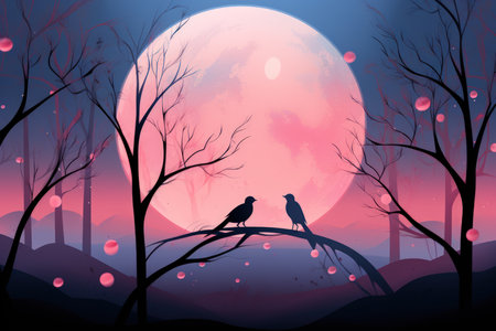 Enchanted songbirds, their melodies capable of healing and soothing troubled hearts - Generative AIの素材