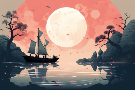 Daring pirate captains sailing enchanted seas - Generative AIの素材