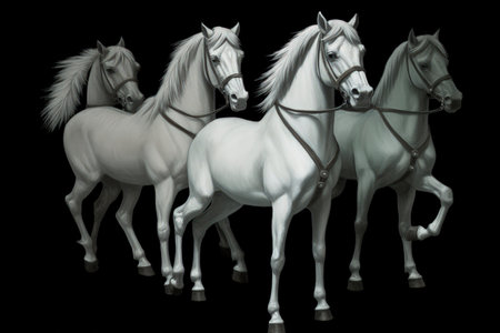 Elusive centaurs galloping through moonlit meadows - Generative AIの素材