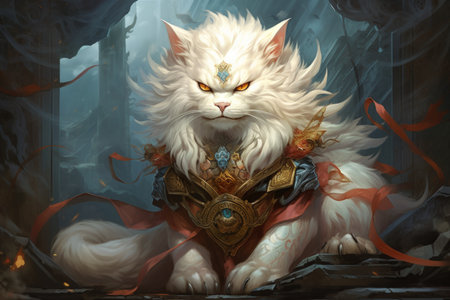 Ferocious thundercats, combining feline grace with electrifying strength - Generative AIの素材