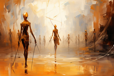 Elven archers with keen eyes and graceful movements - Generative AIの素材