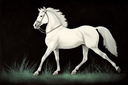 Elusive centaurs galloping through moonlit meadows - Generative AIの素材