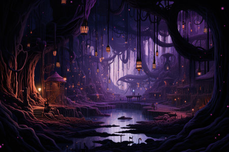 Enigmatic dream weavers, spinning intricate tapestries of dreams and nightmares - Generative AIの素材