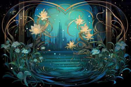 Elusive water elementals, appearing as shimmering aquatic beings - Generative AIの素材