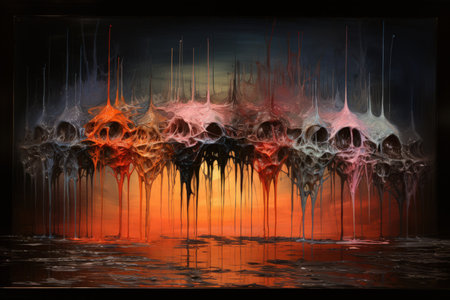 Cursed mirror spirits, trapped within reflective surfaces, offering glimpses of other worlds - Generative AIの素材