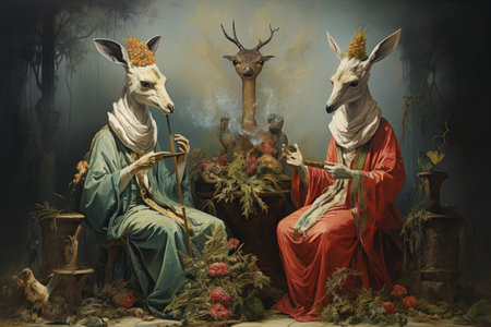 Charming talking animals offering sage advice - Generative AIの素材