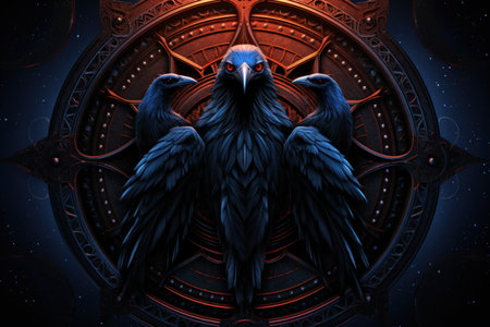 Cursed wereravens, trapped in a cycle of human and raven forms - Generative AIの素材