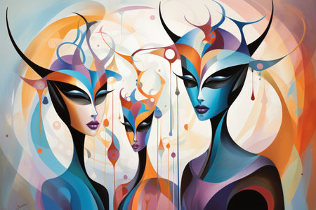 Otherworldly beings from the realm of dreams, capable of traversing dimensions - Generative AIの素材