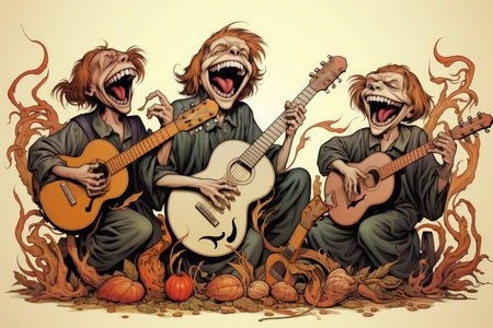 Mischievous imps playing pranks on unsuspecting victims - Generative AIの素材