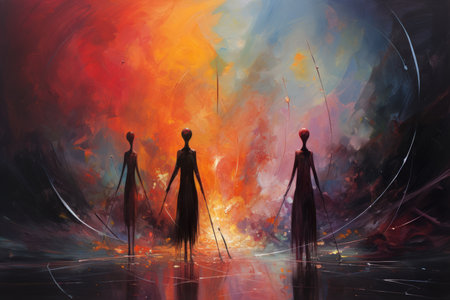 Otherworldly beings from the realm of dreams, capable of traversing dimensions - Generative AIの素材