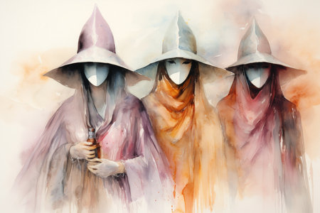 Illusory mirage phantoms, deceiving travelers with their tantalizing visions - Generative AIの素材