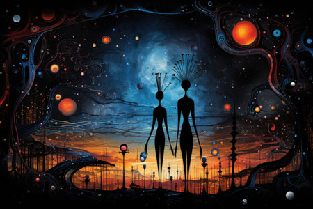 Otherworldly beings from the realm of dreams, capable of traversing dimensions - Generative AIの素材