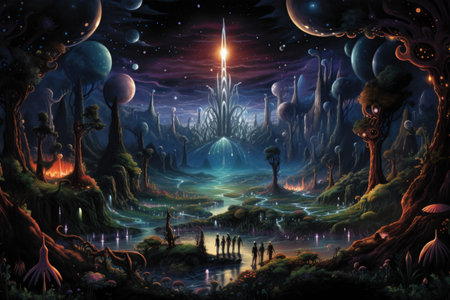 Otherworldly beings from the realm of dreams, capable of traversing dimensions - Generative AIの素材